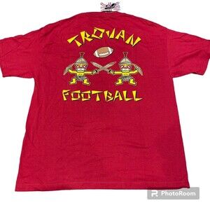 Mens USC Trojans Football Fight On Tiki T-Shirt Size XL Red
